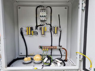 The secondary cable of 115kV Potential transformer and and grounding wiring installed in PT...