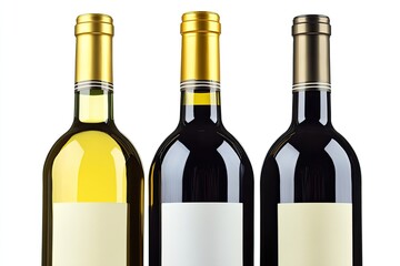 Wine bottles of different colors