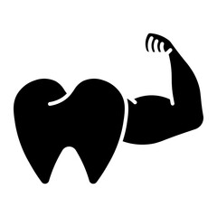 strong tooth Solid icon