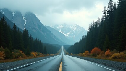 Straight highway road