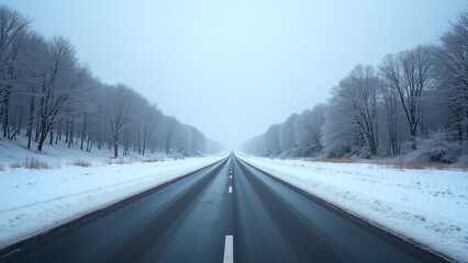 Straight highway road