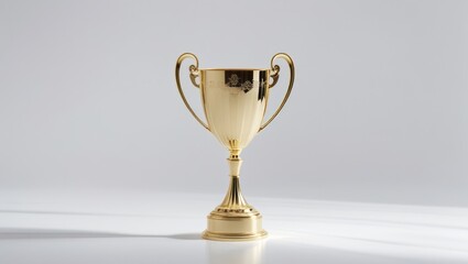 Trophy Award Isolated White Background
