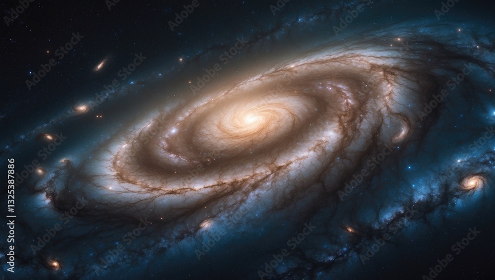 Wall mural spiral galaxies are the lights of the universe.