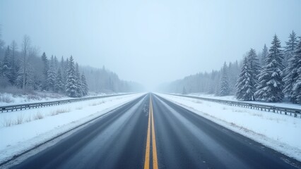 Straight highway road