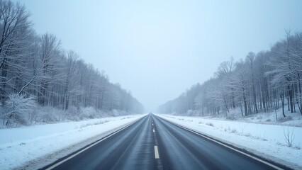 Straight highway road