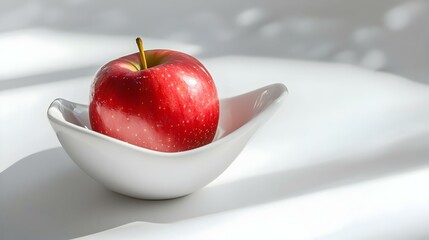White ceramic dish of apple sauce on white