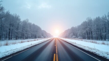 Straight highway road