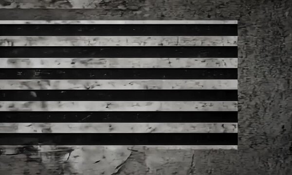 Grunge Metallic Texture Parallel Stripes, Abstract Black and White