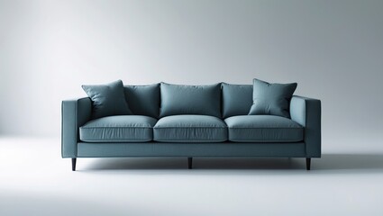 Fototapeta premium Sofa components displayed in isolation against a white background.