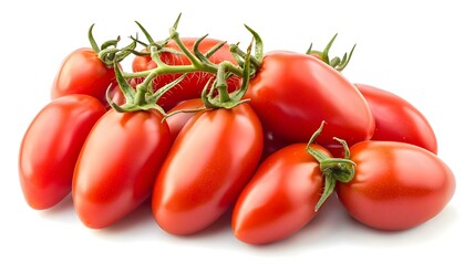 San marzano plum tomatoes isolated on white