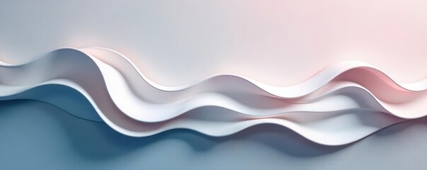 Fototapeta premium Fluid, swirling white curves on textured backdrop, organic, graphic, dynamic