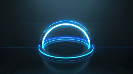 Technology_particles_technology_background_blue