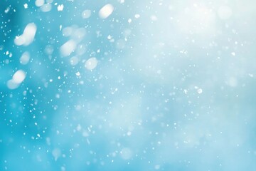Fototapeta premium Winter, snow, falling, blue, background, bokeh, light, abstract, design, texture