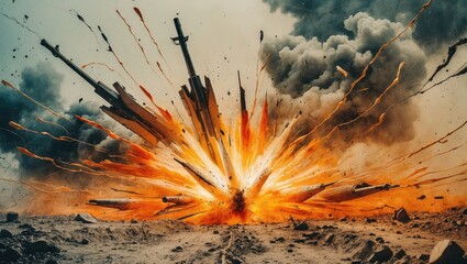 Shock waves generated by a weapon detonation, illustrated using various media.