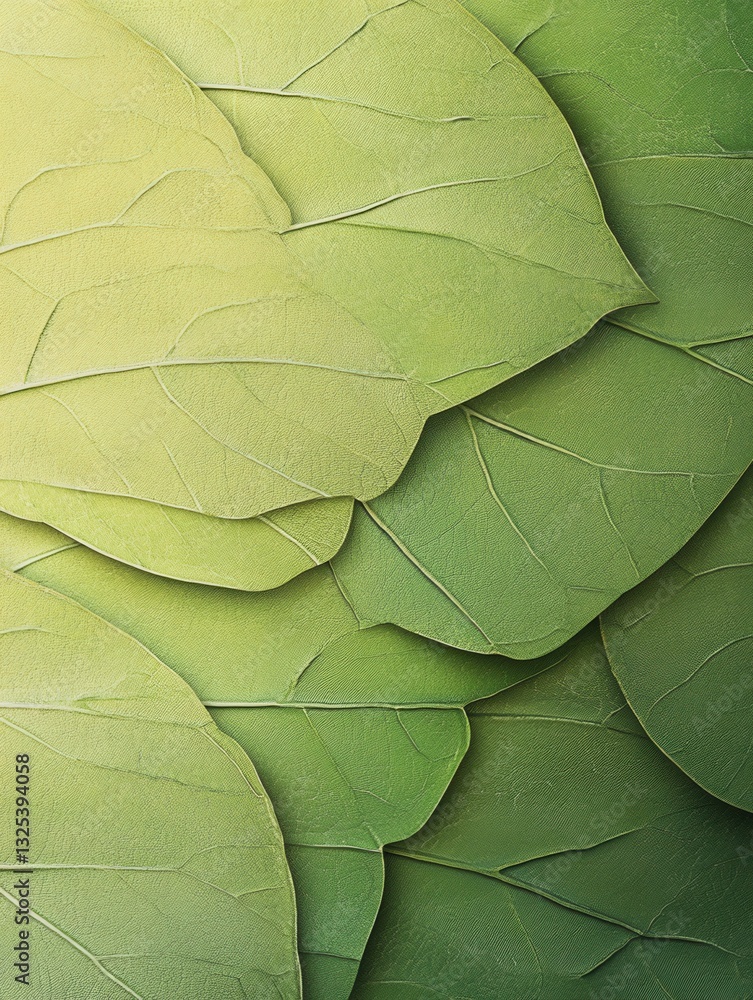 Aufkleber textured green background featuring detailed leaf patterns for sustainable and organic themes in des