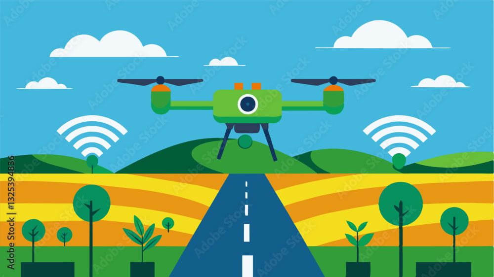 Aufkleber with the help of drones equipped with cameras farmers can remotely survey their fields for pests or 