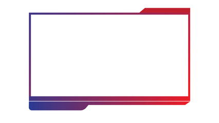 Game overlay frame design, Overlay frame for gaming stream, neon effect frame overlay