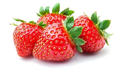 Ripe strawberry isolated on a white background