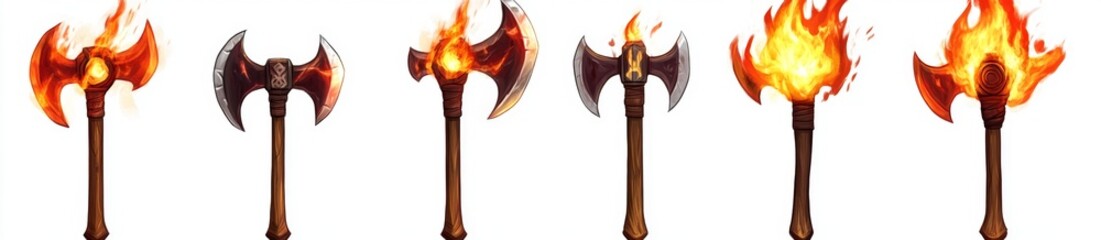 Fiery Axes in a Fantasy Setting