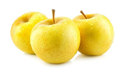 Golden delicious apples isolate on white