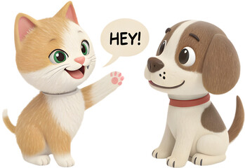 The lovable kitten and puppy couple bring joy, warmth, and sweetness to any heart. 