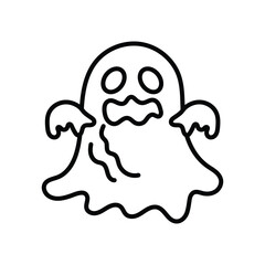 Halloween animated ghost silhouette design