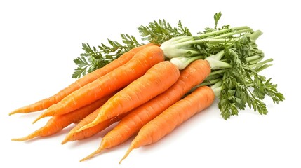 Carrot bunch isolated on white background