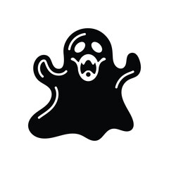 Halloween animated ghost silhouette design
