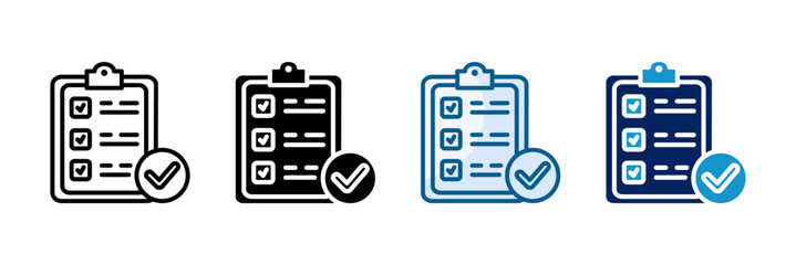 Checklist Icon Set Multiple Style Collection