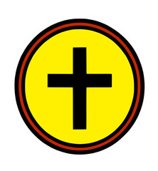 Obraz premium cross christian religion symbol isolated icon illustration