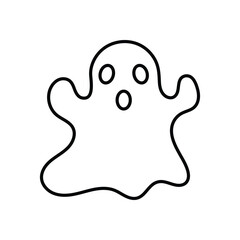 Halloween animated ghost silhouette design
