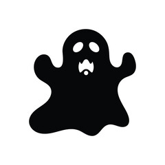Halloween animated ghost silhouette design