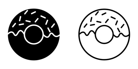 Donut icon on white background