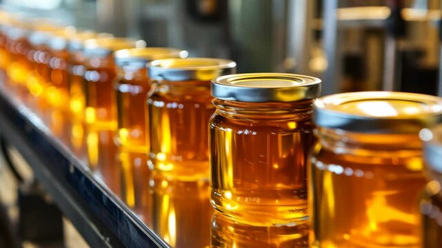 Automated honey jar production line with efficient assembly process