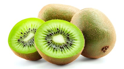 Fototapeta premium Close up of kiwi fruit isolated on the white