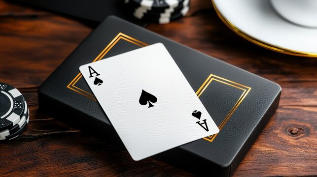 Custom playing card mockup featuring sleek packaging and a stylish watch for enhanced visual appeal and display