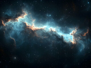 Fototapeta premium Cosmic Nebula Background Illustration