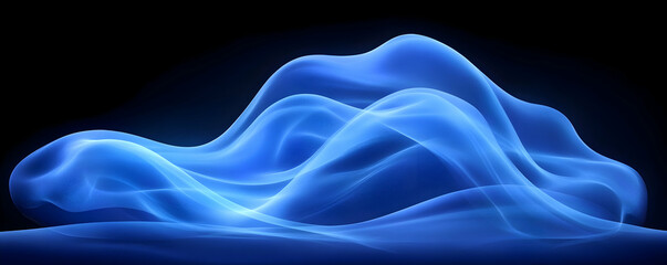 Obraz premium Abstract Blue 3D Wave Background
