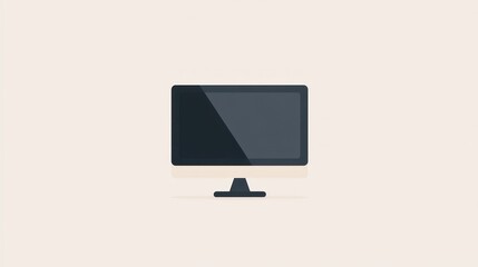 Minimalist Computer Monitor Design with Soft Shadows and Gradient Screen
