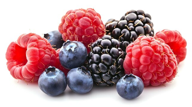 wild berries mix raspberry blueberries