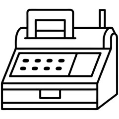vector illustration of a cash register icon