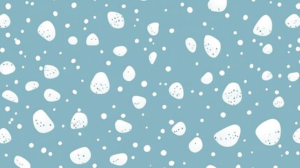High - Quality Vector EPS8 Illustration: Sky - Blue Background Seamless Pattern with White Snowfall for Christmas Cards and Banners