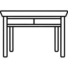 vector illustration of a office desk