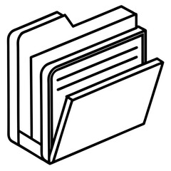 vector illustration of a folder with document
