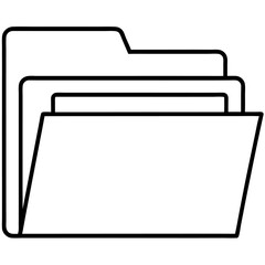 vector illustration of a folder with document