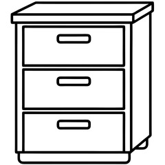 vector illustration of a office cabinet