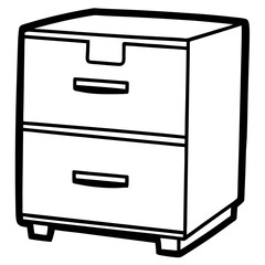 vector illustration of a office cabinet