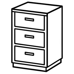vector illustration of a office cabinet