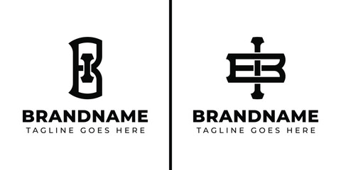Letters BI and IB Monogram Logo, suitable for business with IB or BI initials