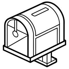 vector illustration of a mailbox